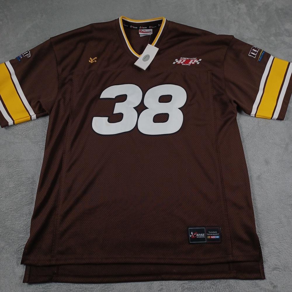 Nascar Jersey Mens XL Brown Chase Authentics Sadler 38 M&Ms‎ Racing